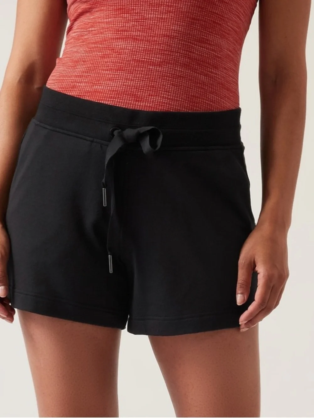 Large Athleta balance drawstring shorts Black Women's Lounge